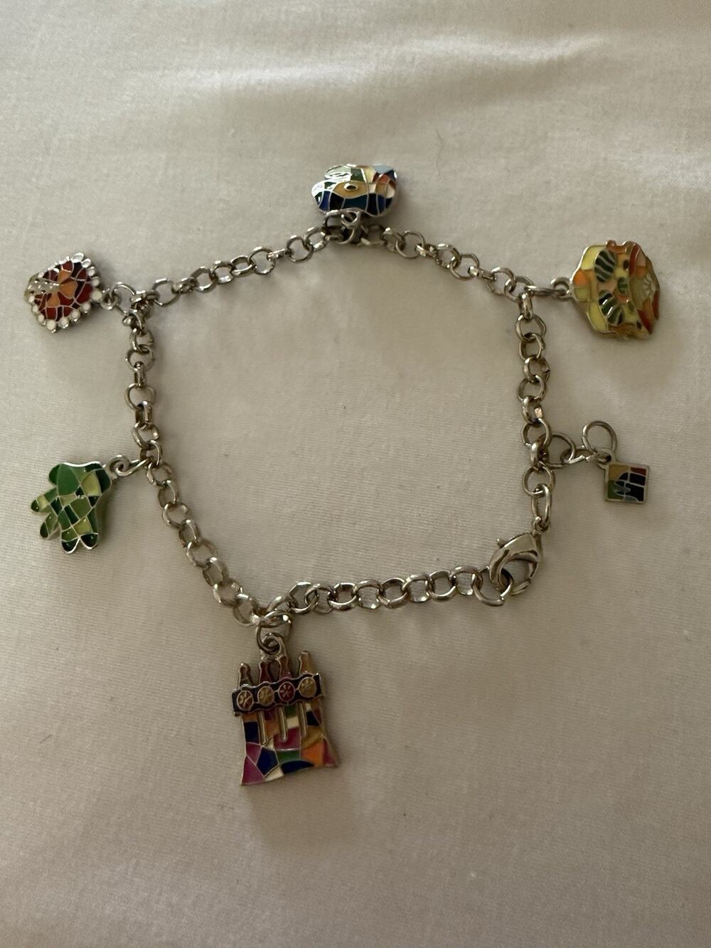 Antoni Gaudi Charm Bracelet Tile Designs Barcelona Spain Architect Inspired
